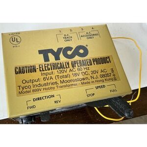Tyco Vintage HO Electric Power Pack Model 899V Hobby Transformer Gold Boxed